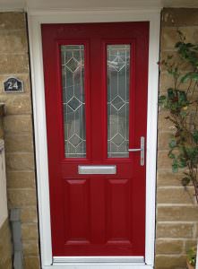 Red Composite entrance door